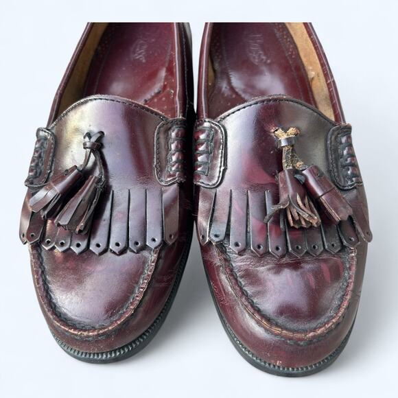 Vintage GH Bass Men's Kiltie Tassel Loafers Walnut Brown  10 N Preppy Academic - Picture 4 of 9